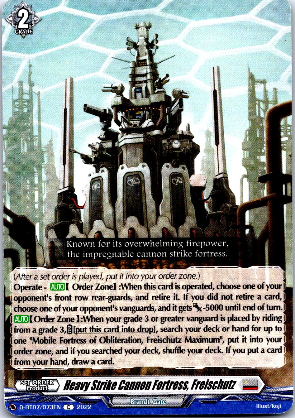 HEAVY STRIKE CANNON FORTRESS, FREISCHUTZ D-BT07/073EN C CARDFIGHT!! VANGUARD MP