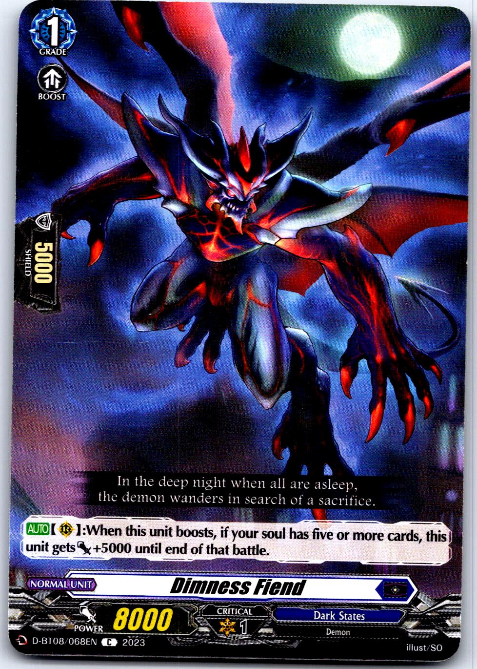 DIMNESS FIEND D-BT08/068EN C CARDFIGHT!! VANGUARD MP