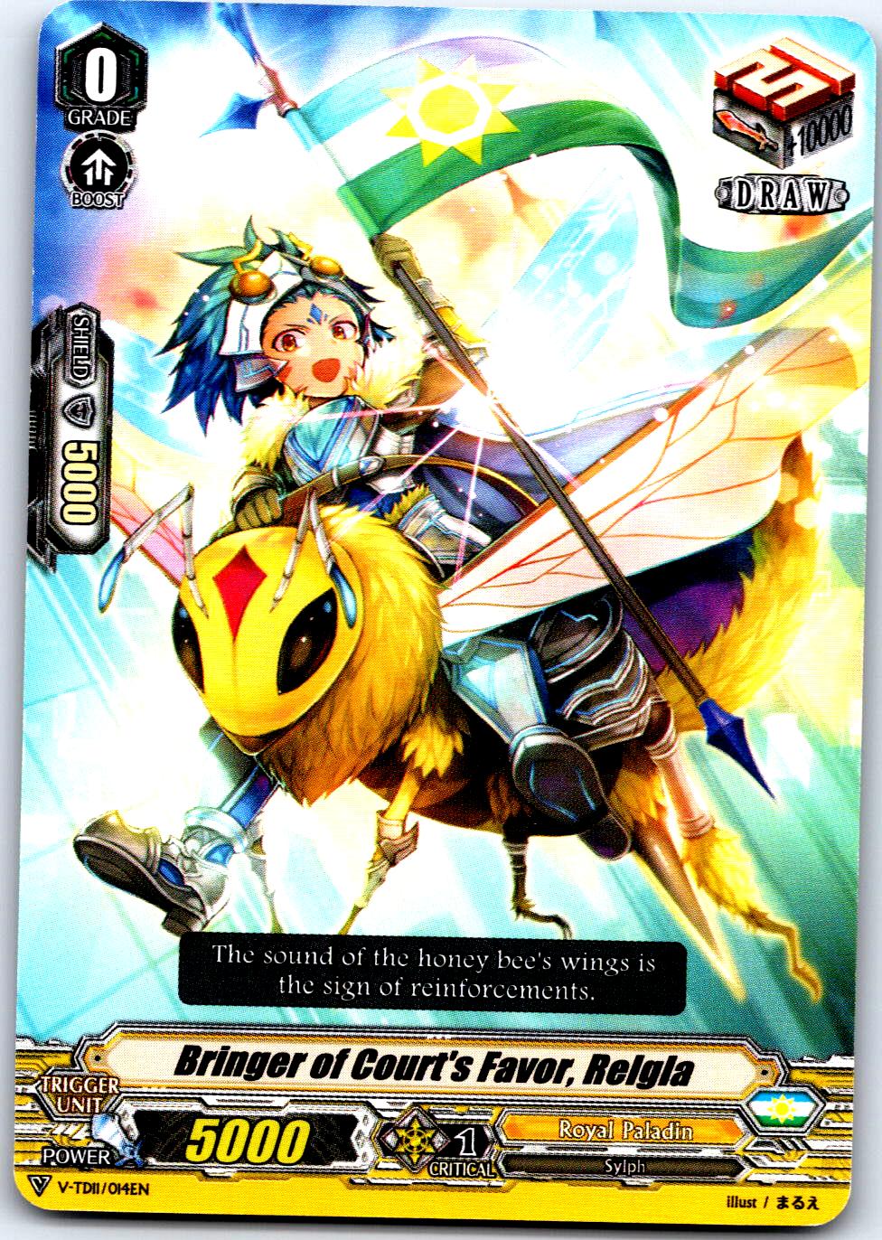 BRINGER OF COURT'S FAVOR, RELGLA V-TD11/014EN TRIAL DECK CARDFIGHT!! VANGUARD MP
