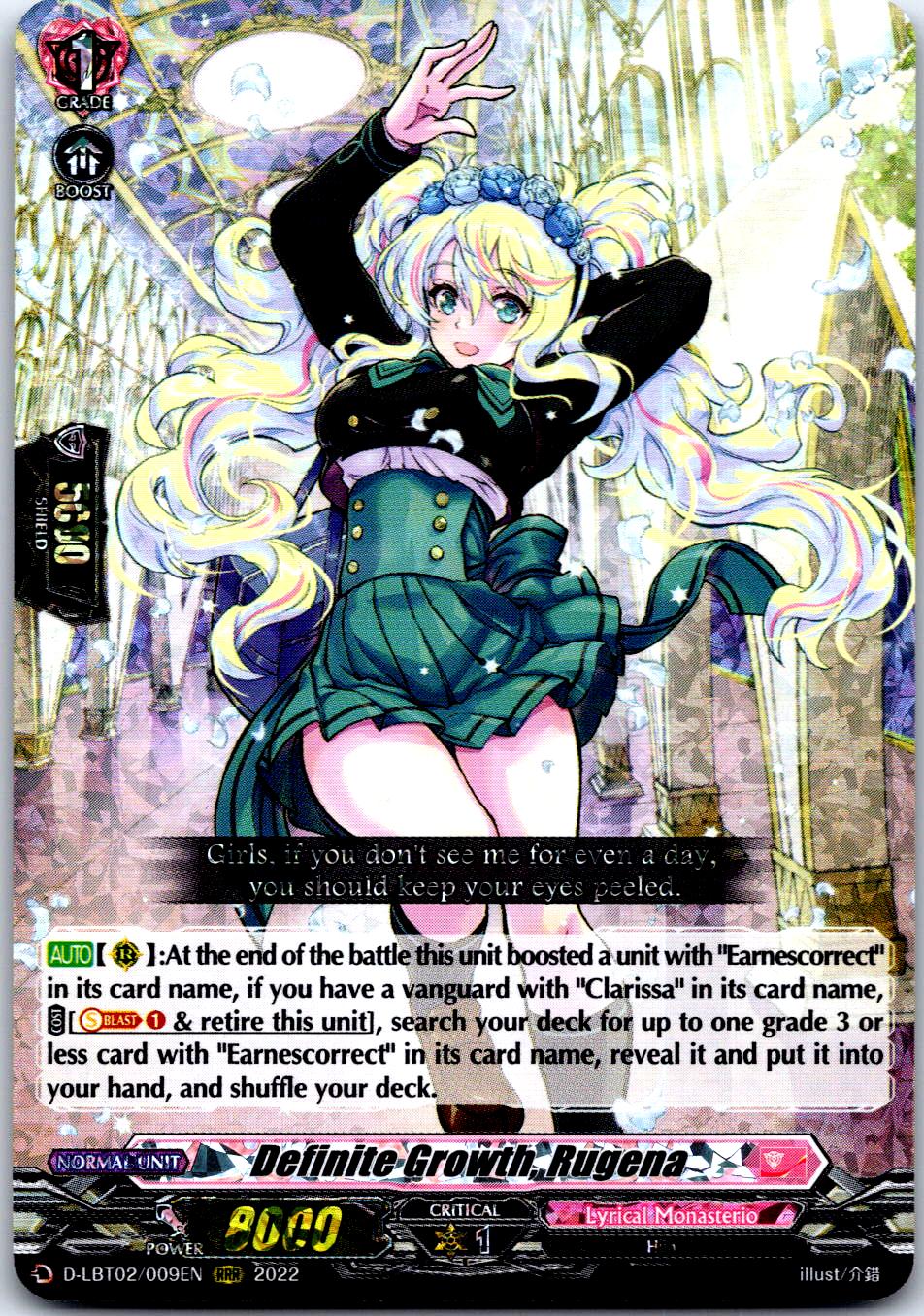 DEFINITE GROWTH, RUGENA D-LBT02/009EN TRIPLE RARE CARDFIGHT!! VANGUARD MP