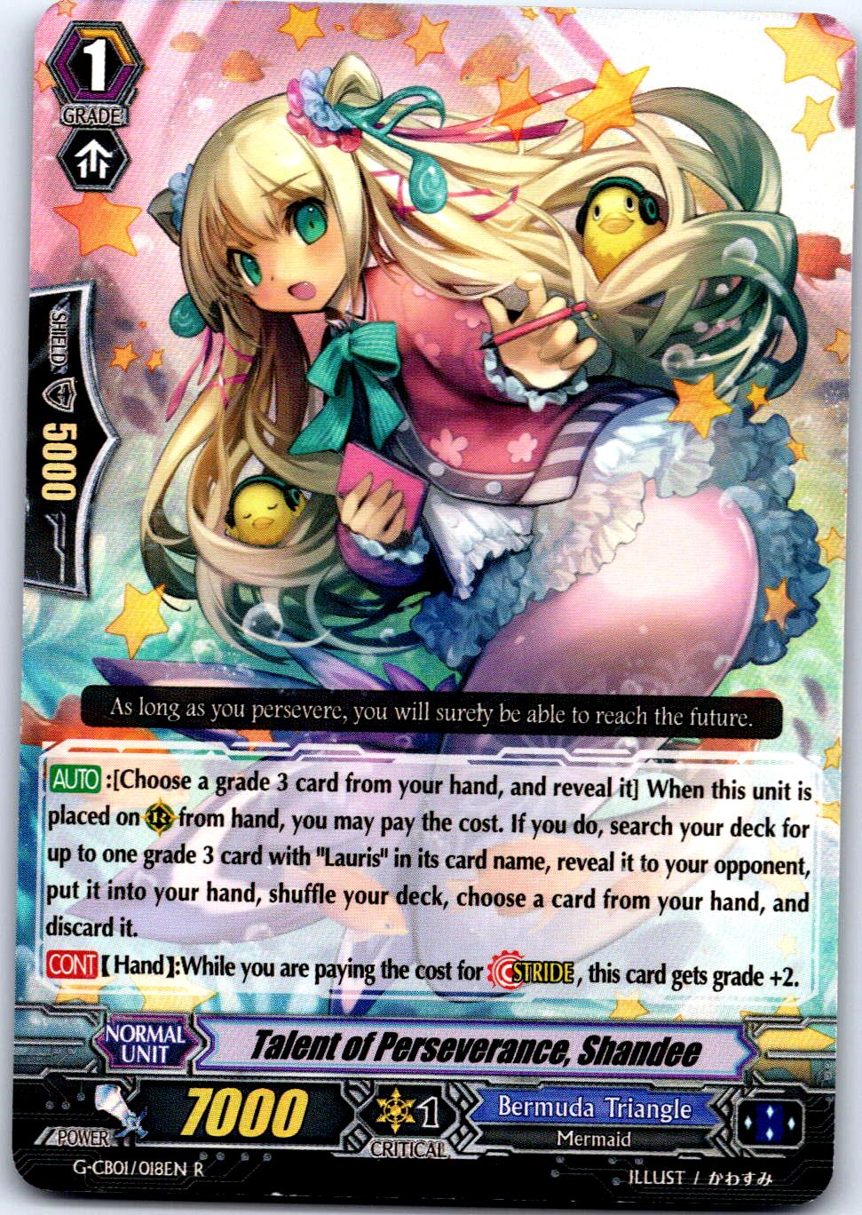 TALENT OF PERSEVERANCE, SHANDEE G-CB01/018EN R CARDFIGHT!! VANGUARD MP