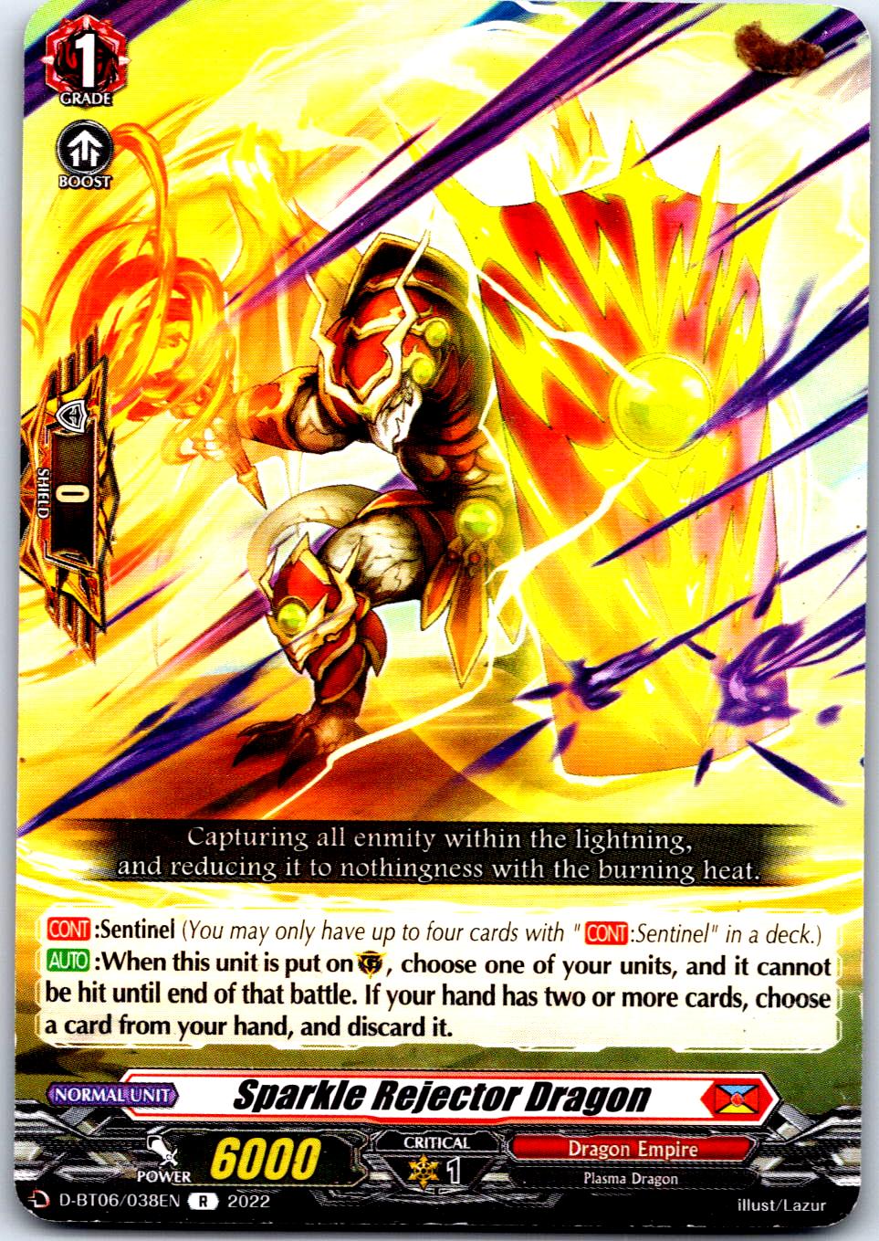 SPARKLE REJECTOR DRAGON D-BT06/038EN R CARDFIGHT!! VANGUARD MP