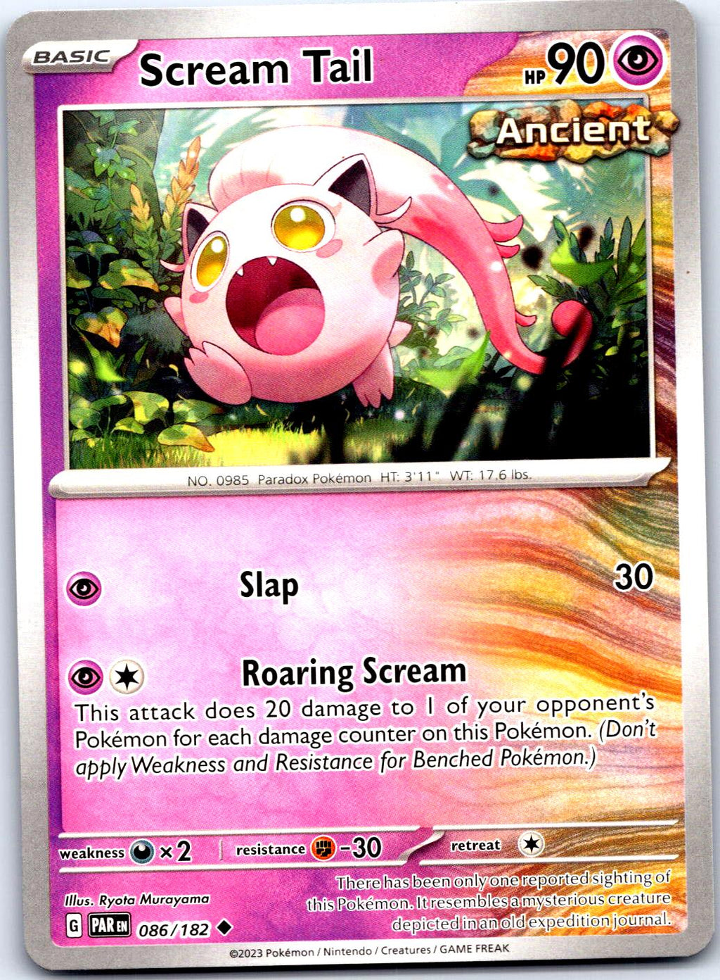 SCREAM TAIL 086/182 UC POKEMON MP