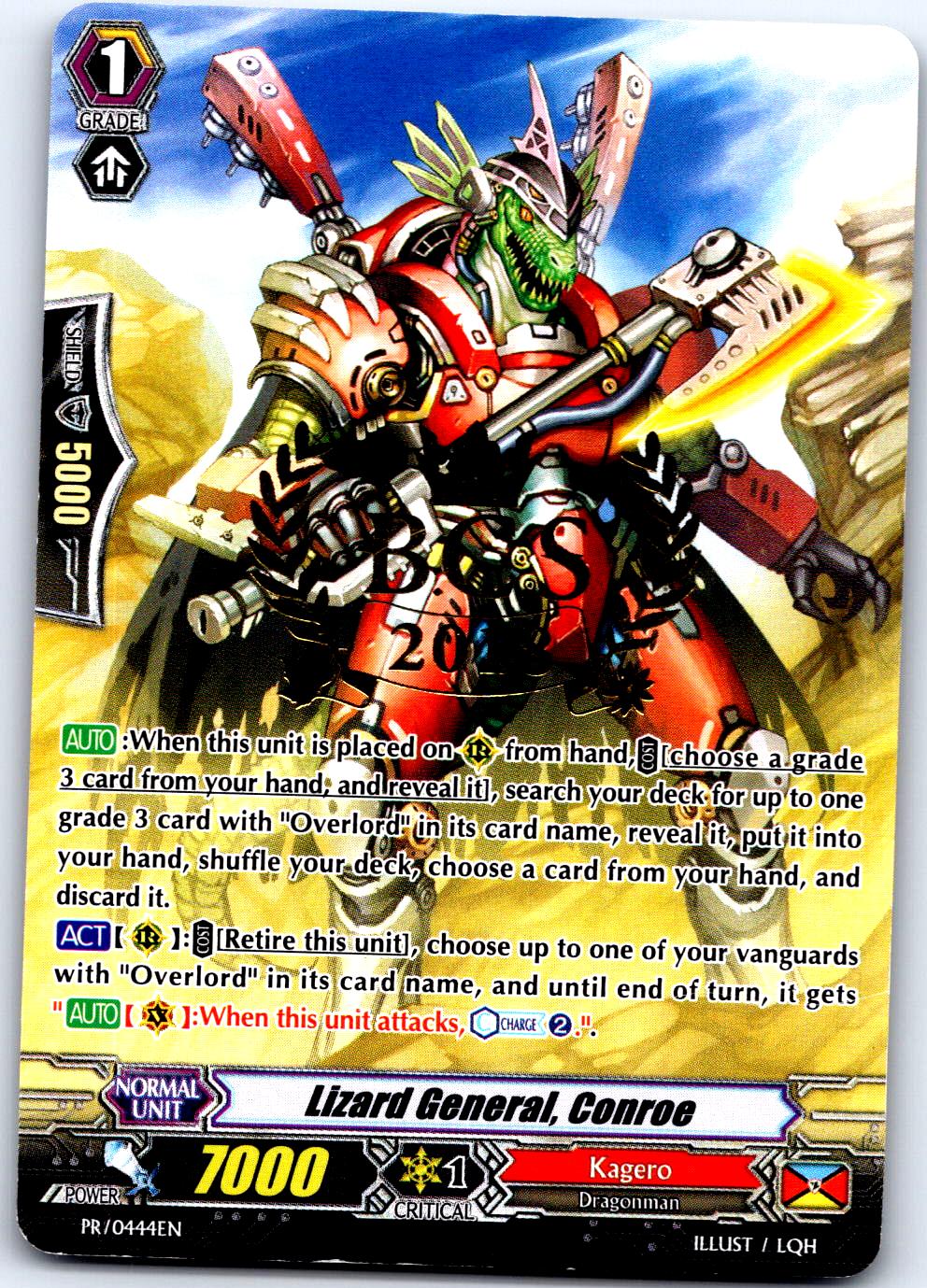 LIZARD GENERAL, CONROE (BCS 2018) PR/0444EN P CARDFIGHT!! VANGUARD MP