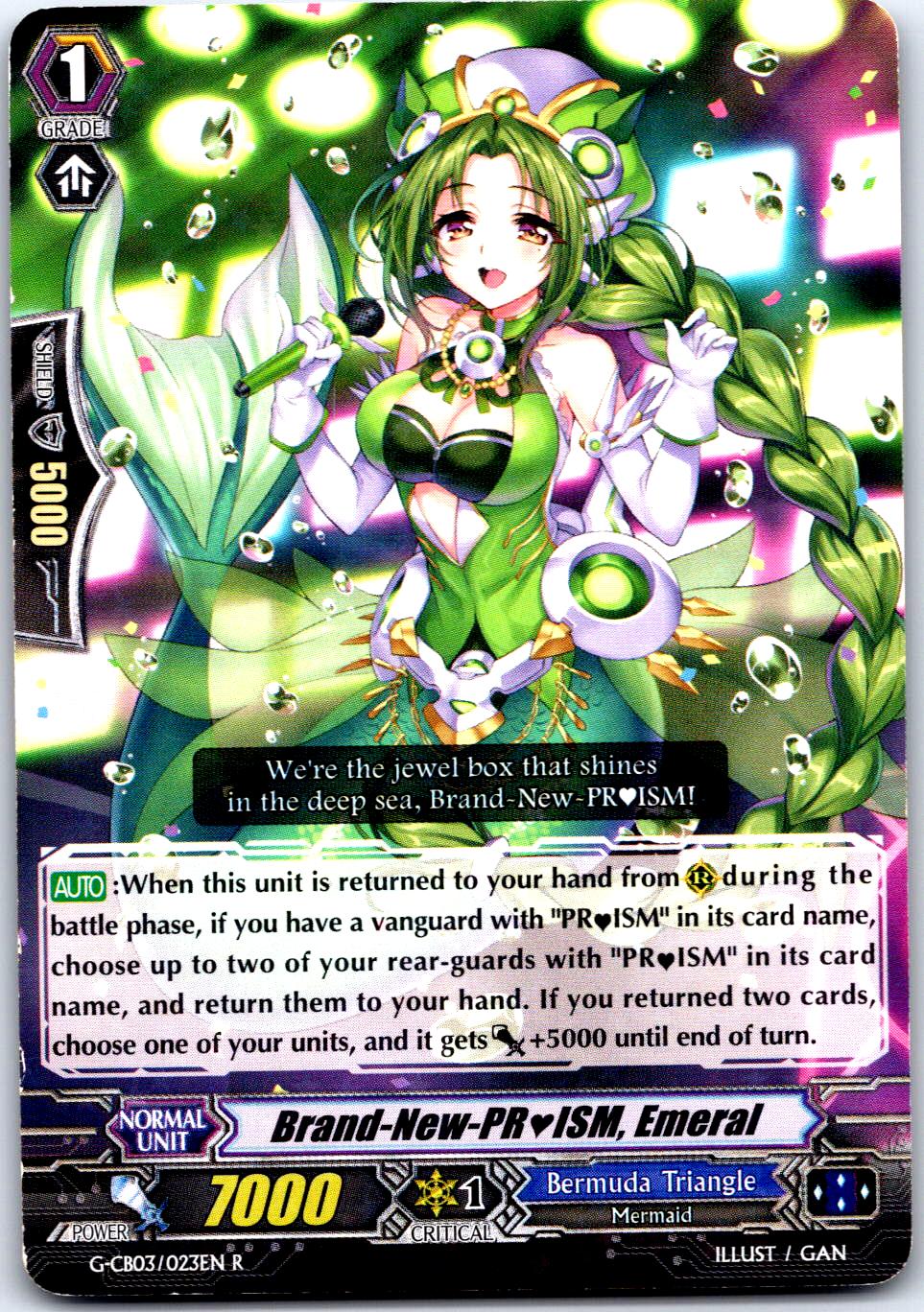 BRAND-NEW-PRISM, EMERAL G-CB03/023EN R CARDFIGHT!! VANGUARD HP