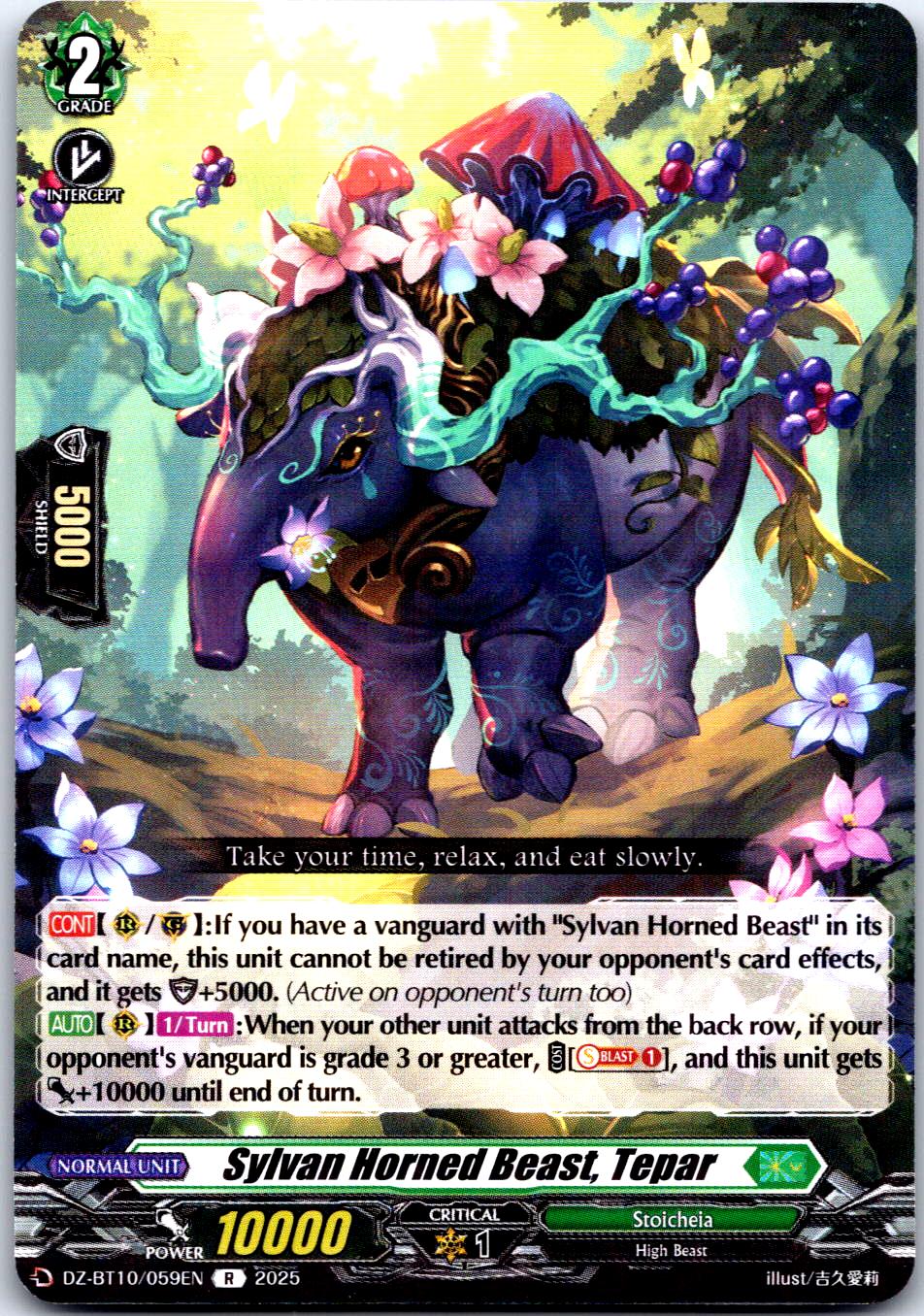 SYLVAN HORNED BEAST, TEPAR DZ-BT10/059EN R CARDFIGHT!! VANGUARD MP