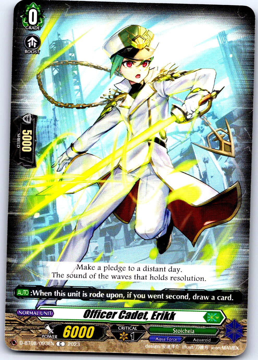 OFFICER CADET, ERIKK D-BT08/093EN C CARDFIGHT!! VANGUARD LP