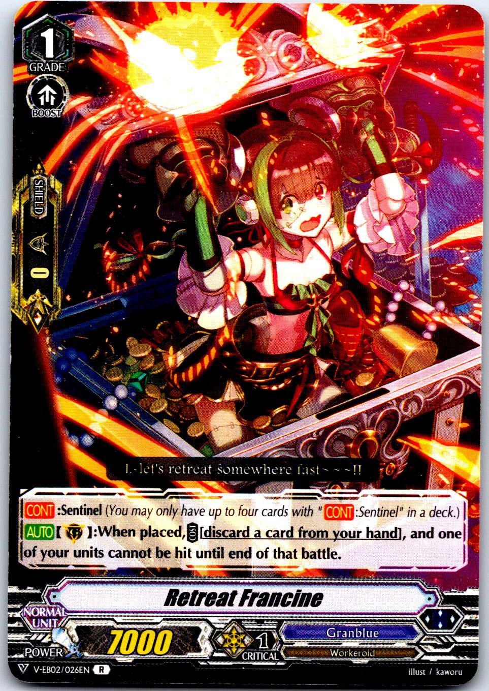 RETREAT FRANCINE V-EB02/026EN R CARDFIGHT!! VANGUARD MP