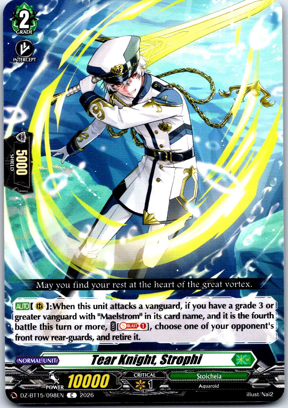 TEAR KNIGHT, STROPHI DZ-BT15/098EN C CARDFIGHT!! VANGUARD LP
