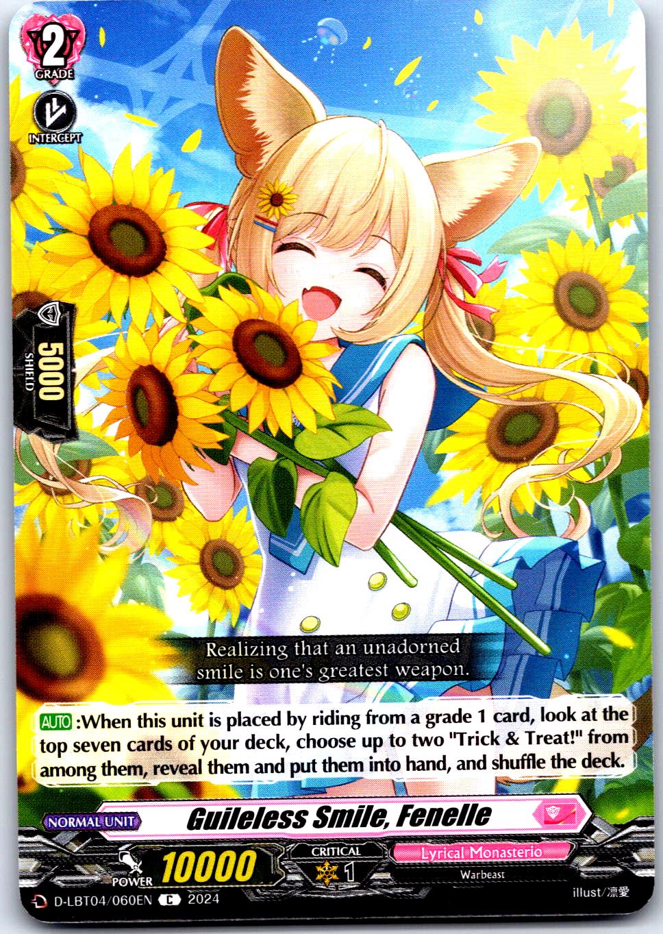 GUILELESS SMILE, FENELLE D-LBT04/060EN C CARDFIGHT!! VANGUARD MP