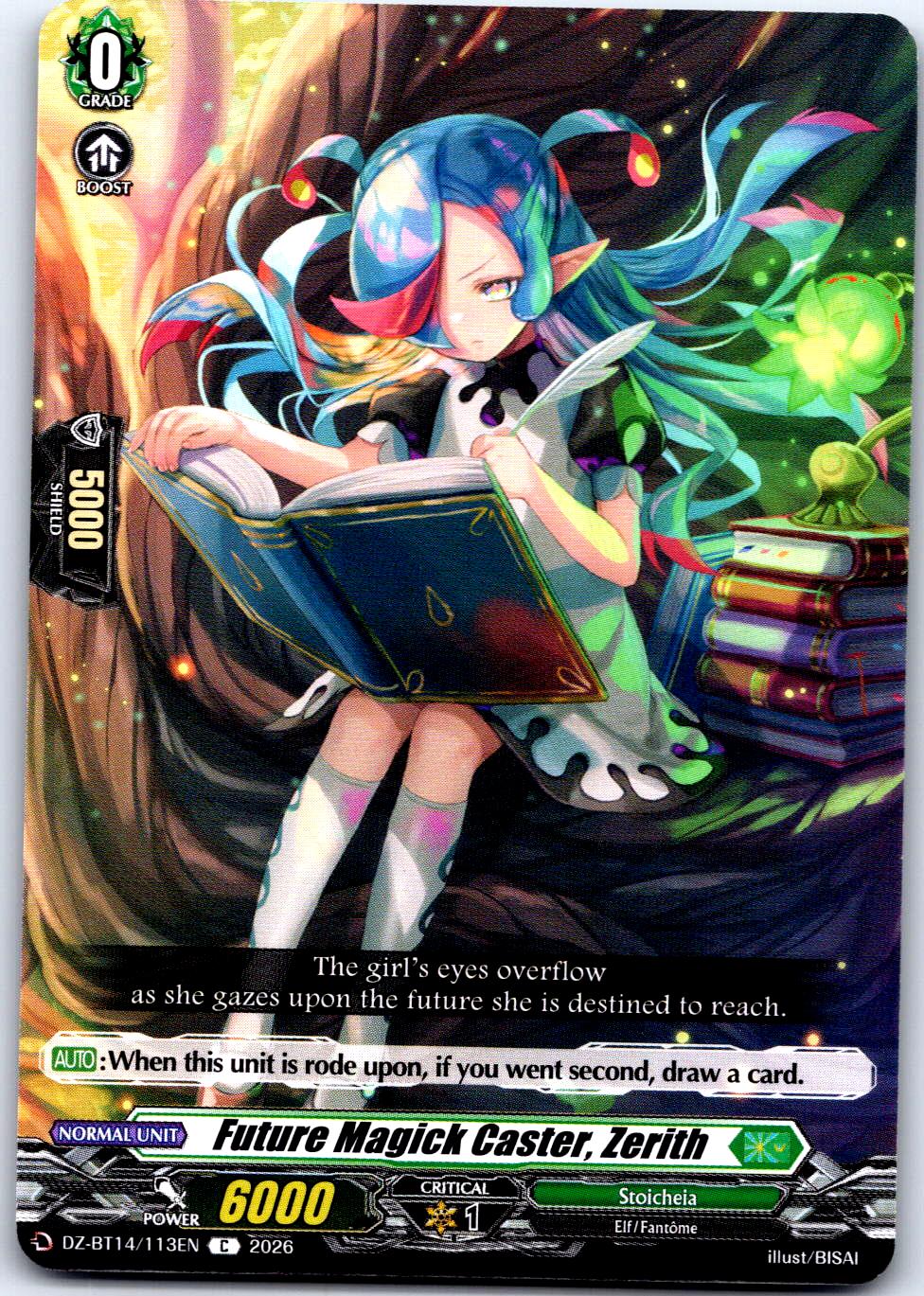 FUTURE MAGICK CASTER, ZERITH DZ-BT14/113EN C CARDFIGHT!! VANGUARD LP