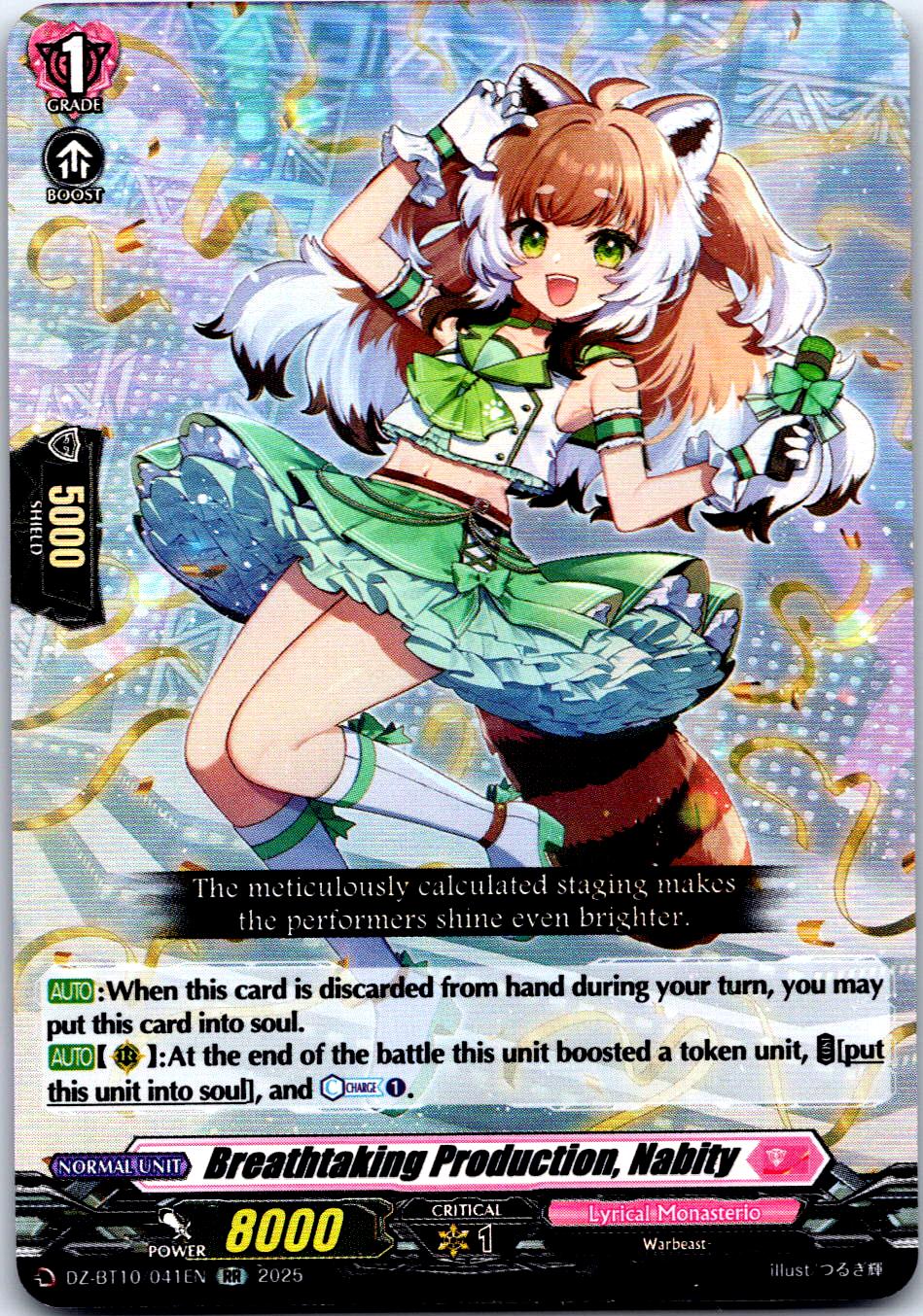 BREATHTAKING PRODUCTION, NABITY DZ-BT10/041EN RR CARDFIGHT!! VANGUARD MP
