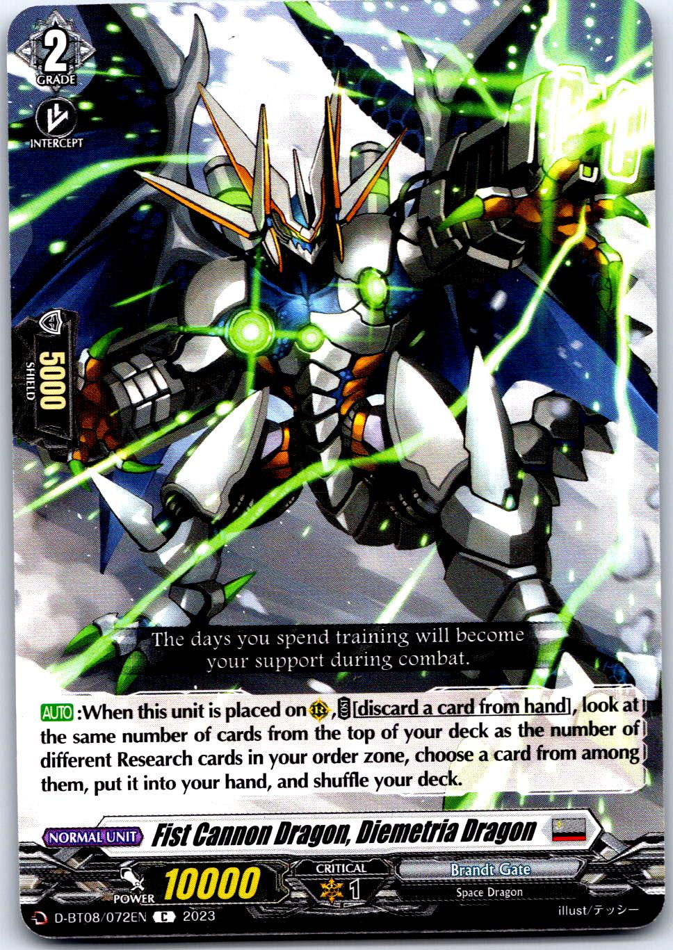 FIST CANNON DRAGON, DIEMETRIA DRAGON D-BT08/072EN C CARDFIGHT!! VANGUARD MP