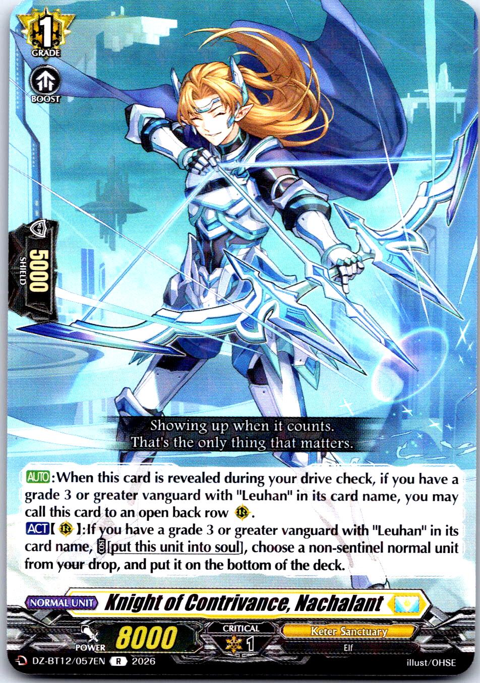 KNIGHT OF CONTRIVANCE, NACHALANT DZ-BT12/057EN R CARDFIGHT!! VANGUARD MP
