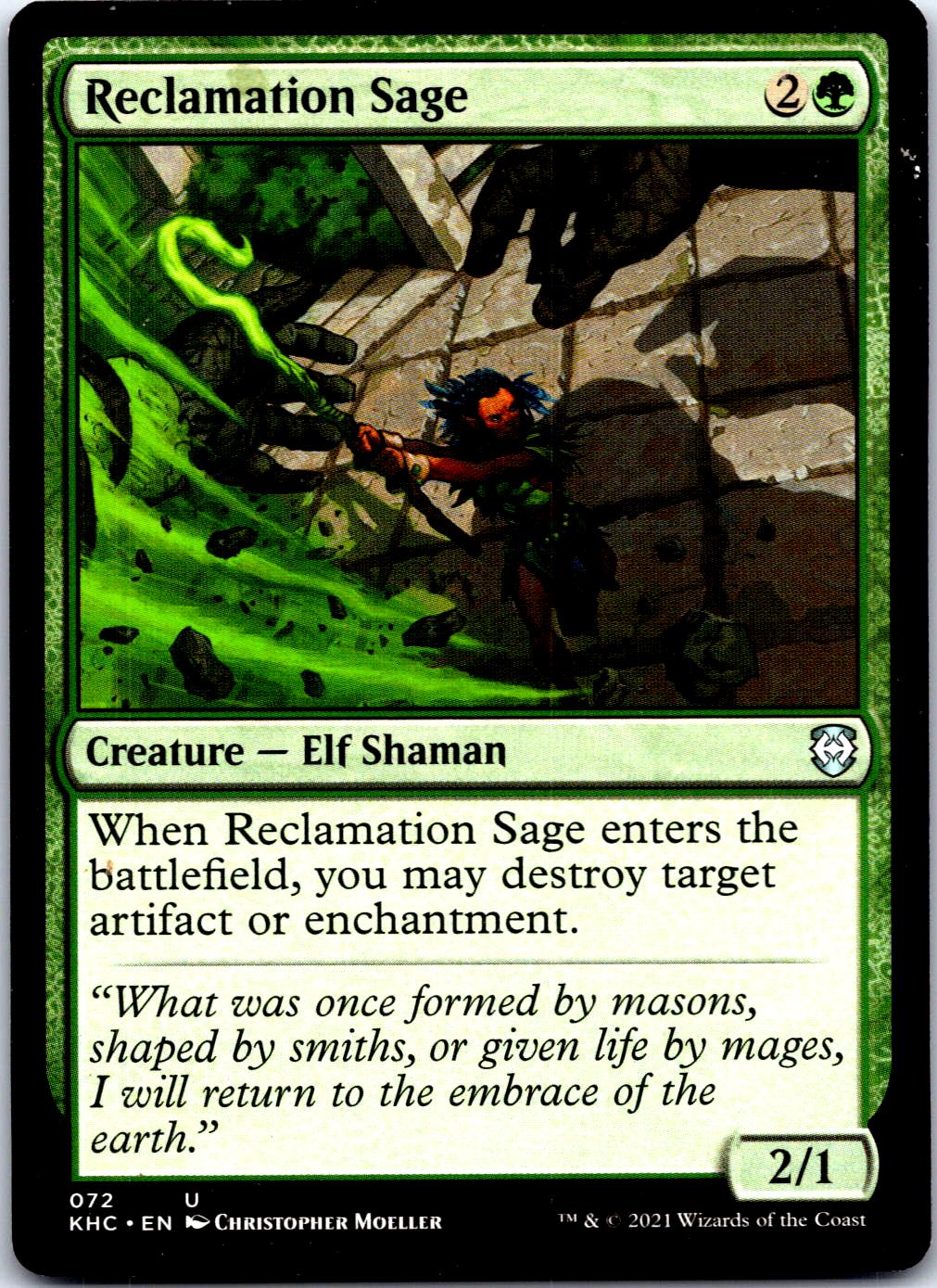 RECLAMATION SAGE 72 UC MAGIC: THE GATHERING MP