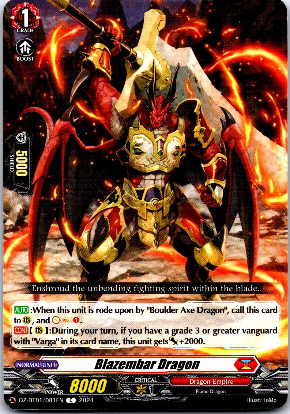 BLAZEMBAR DRAGON DZ-BT01/081EN C CARDFIGHT!! VANGUARD MP