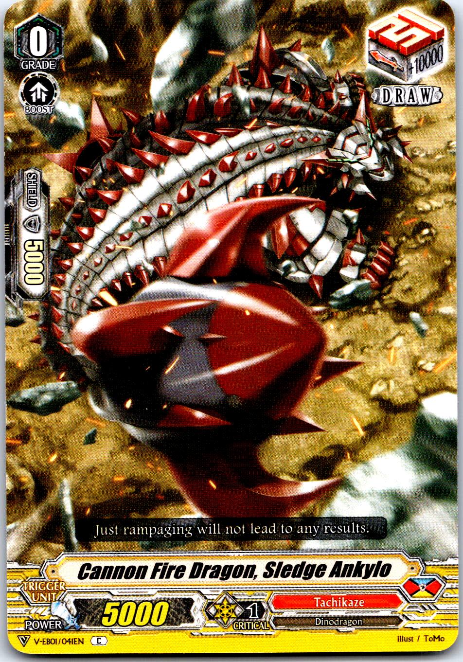 CANNON FIRE DRAGON, SLEDGE ANKYLO V-EB01/041EN C CARDFIGHT!! VANGUARD MP