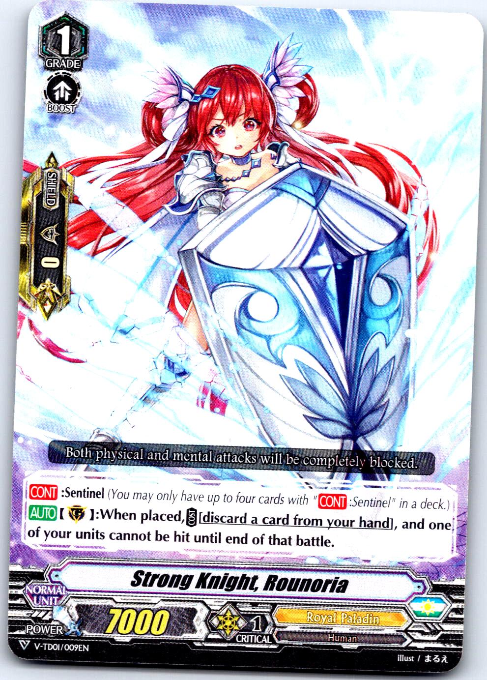 STRONG KNIGHT, ROUNORIA V-TD01/009EN TRIAL DECK CARDFIGHT!! VANGUARD MP