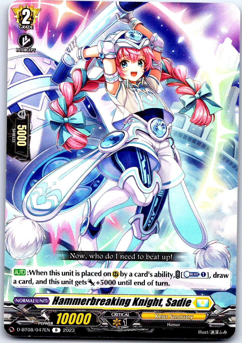 HAMMERBREAKING KNIGHT, SADIE D-BT08/047EN R CARDFIGHT!! VANGUARD MP
