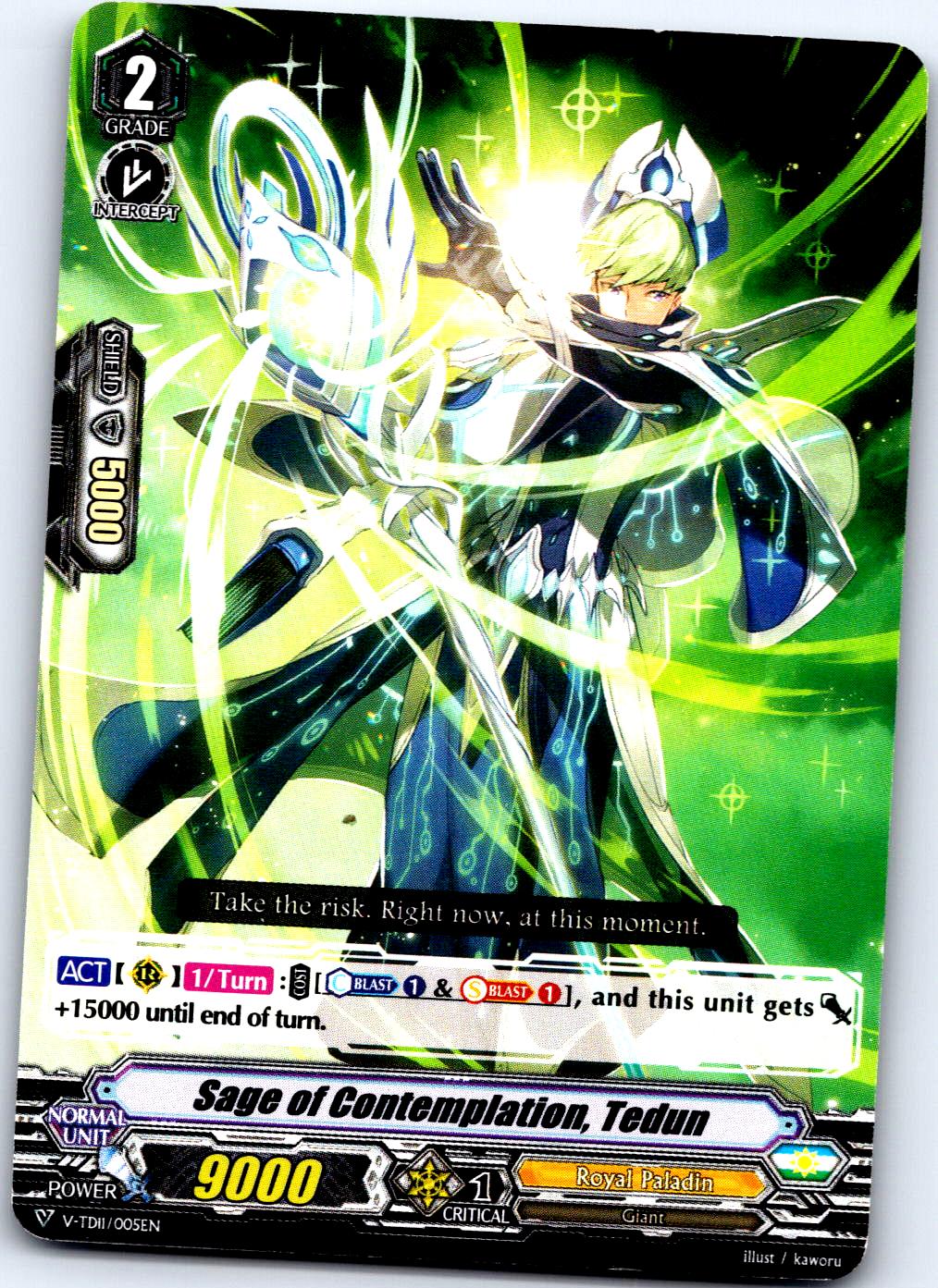 SAGE OF CONTEMPLATION, TEDUN (RRR FOIL) V-TD11/005EN CARDFIGHT!! VANGUARD MP