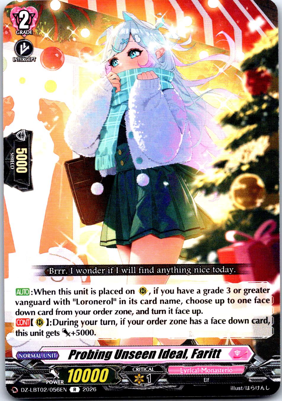 PROBING UNSEEN IDEAL, FARITT DZ-LBT02/056EN R CARDFIGHT!! VANGUARD LP