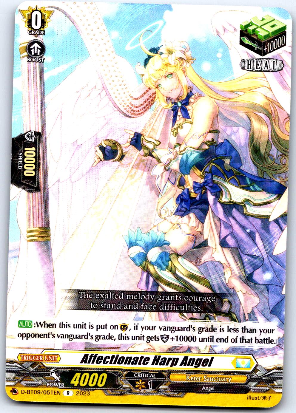 AFFECTIONATE HARP ANGEL D-BT09/051EN R CARDFIGHT!! VANGUARD LP