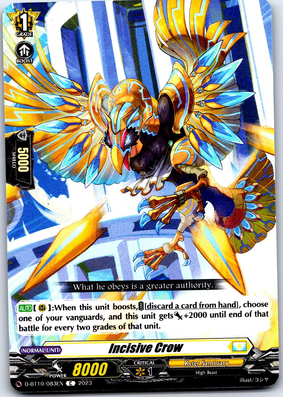 INCISIVE CROW D-BT10/083EN C CARDFIGHT!! VANGUARD MP