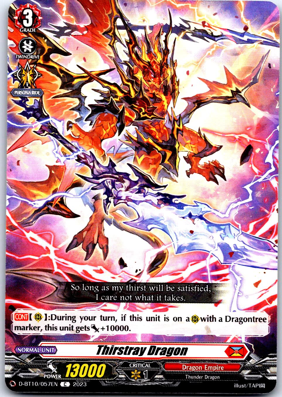 THIRSTRAY DRAGON D-BT10/057EN C CARDFIGHT!! VANGUARD MP