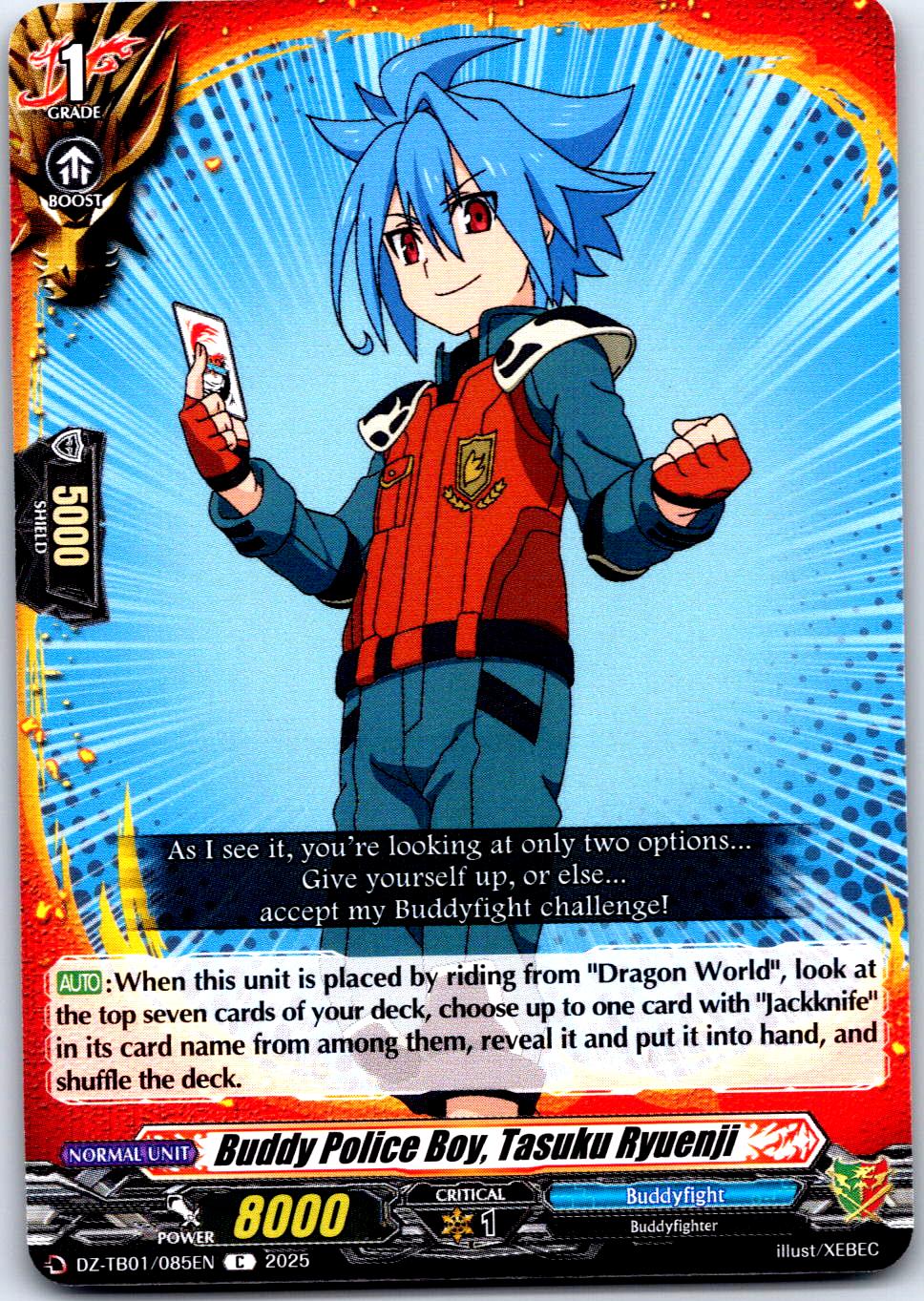 BUDDY POLICE BOY, TASUKU RYUENJI DZ-TB01/085EN C CARDFIGHT!! VANGUARD LP