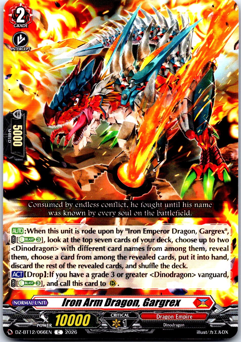 IRON ARM DRAGON, GARGREX DZ-BT12/066EN C CARDFIGHT!! VANGUARD MP