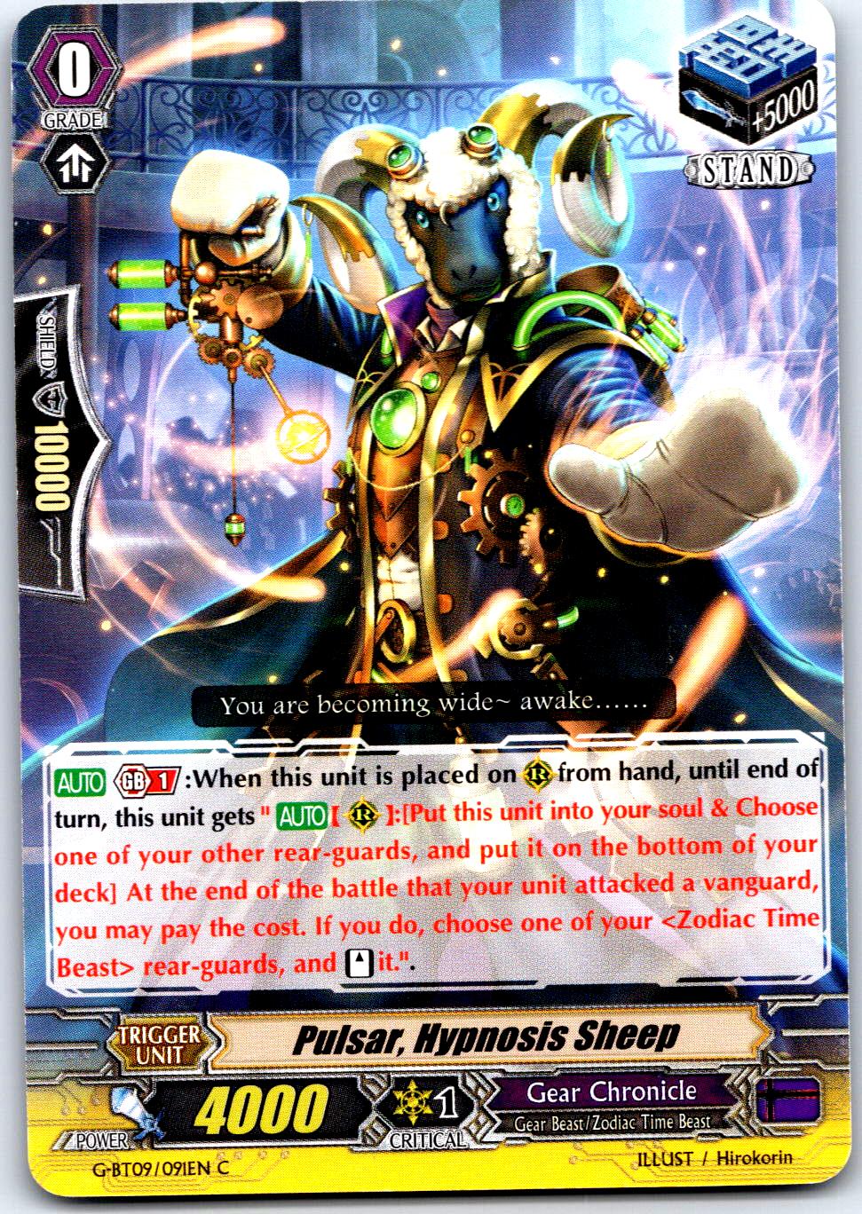 PULSAR, HYPNOSIS SHEEP G-BT09/091EN C CARDFIGHT!! VANGUARD MP