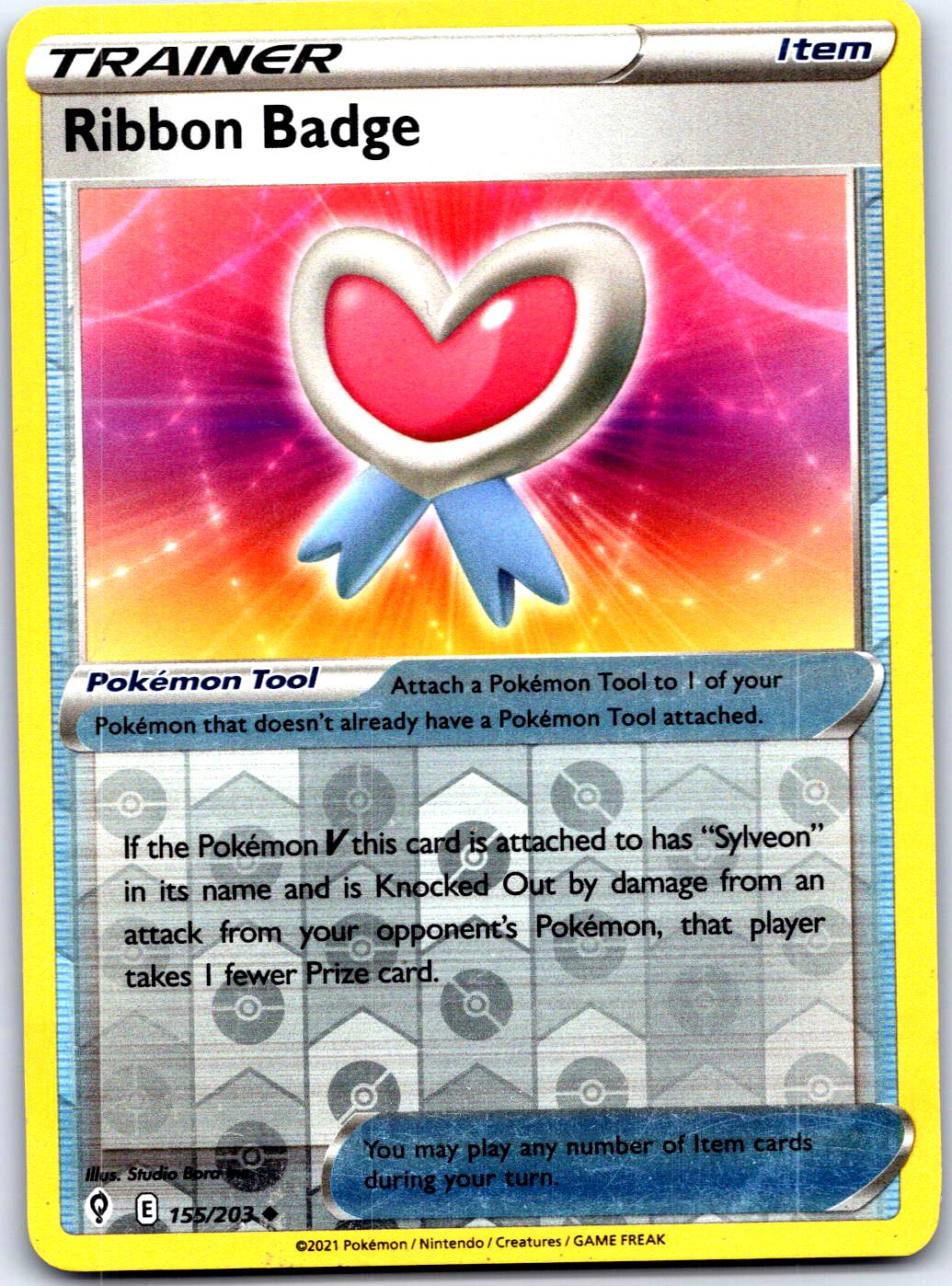 RIBBON BADGE 155/203 UC POKEMON REVERSE HOLO MP
