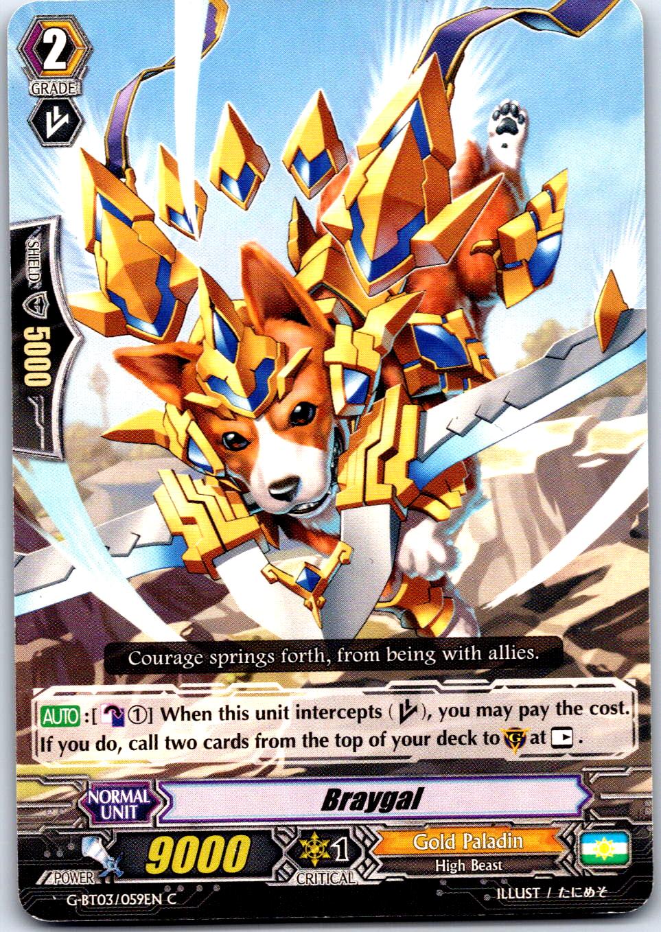 BRAYGAL G-BT03/059EN C CARDFIGHT!! VANGUARD HP