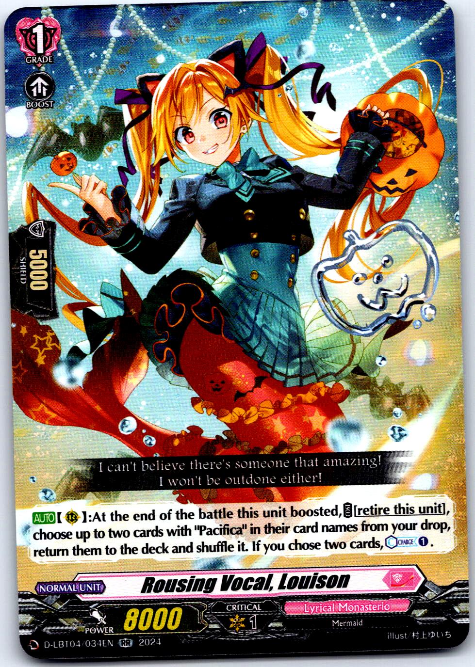 ROUSING VOCAL, LOUISON D-LBT04/034EN RR CARDFIGHT!! VANGUARD MP