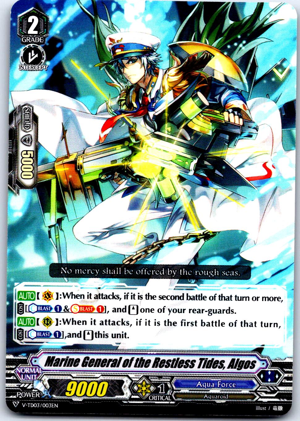 MARINE GENERAL OF THE RESTLESS TIDES, ALGOS V-TD03/003EN CARDFIGHT!! VANGUARD MP