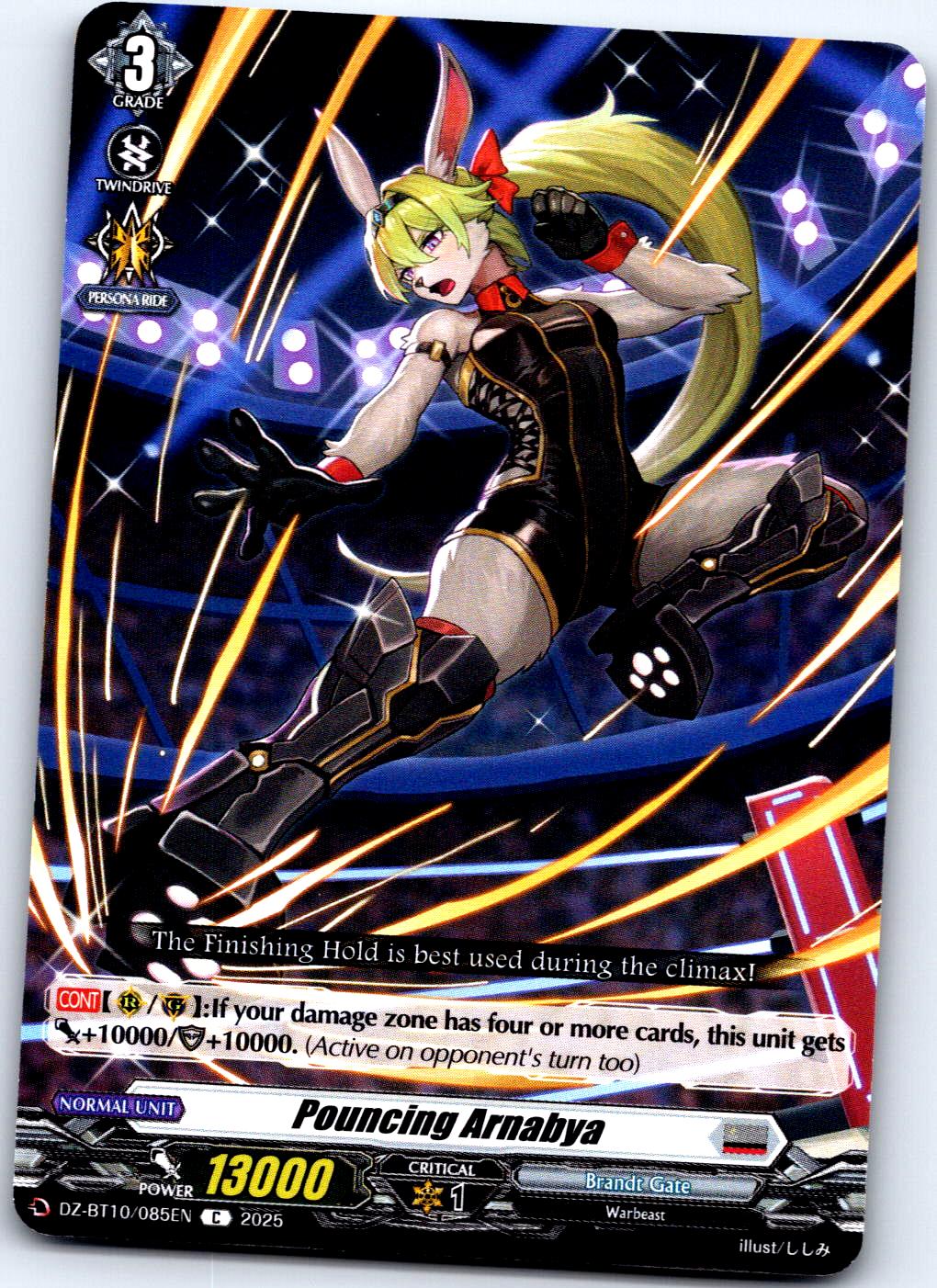 POUNCING ARNABYA DZ-BT10/085EN C CARDFIGHT!! VANGUARD MP