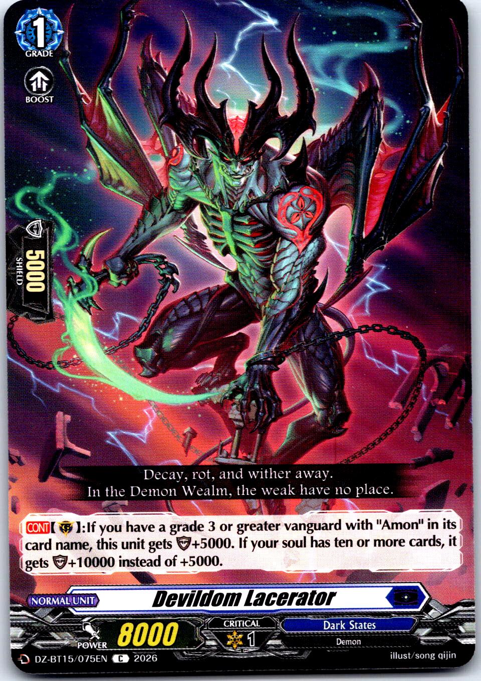 DEVILDOM LACERATOR DZ-BT15/075EN C CARDFIGHT!! VANGUARD LP