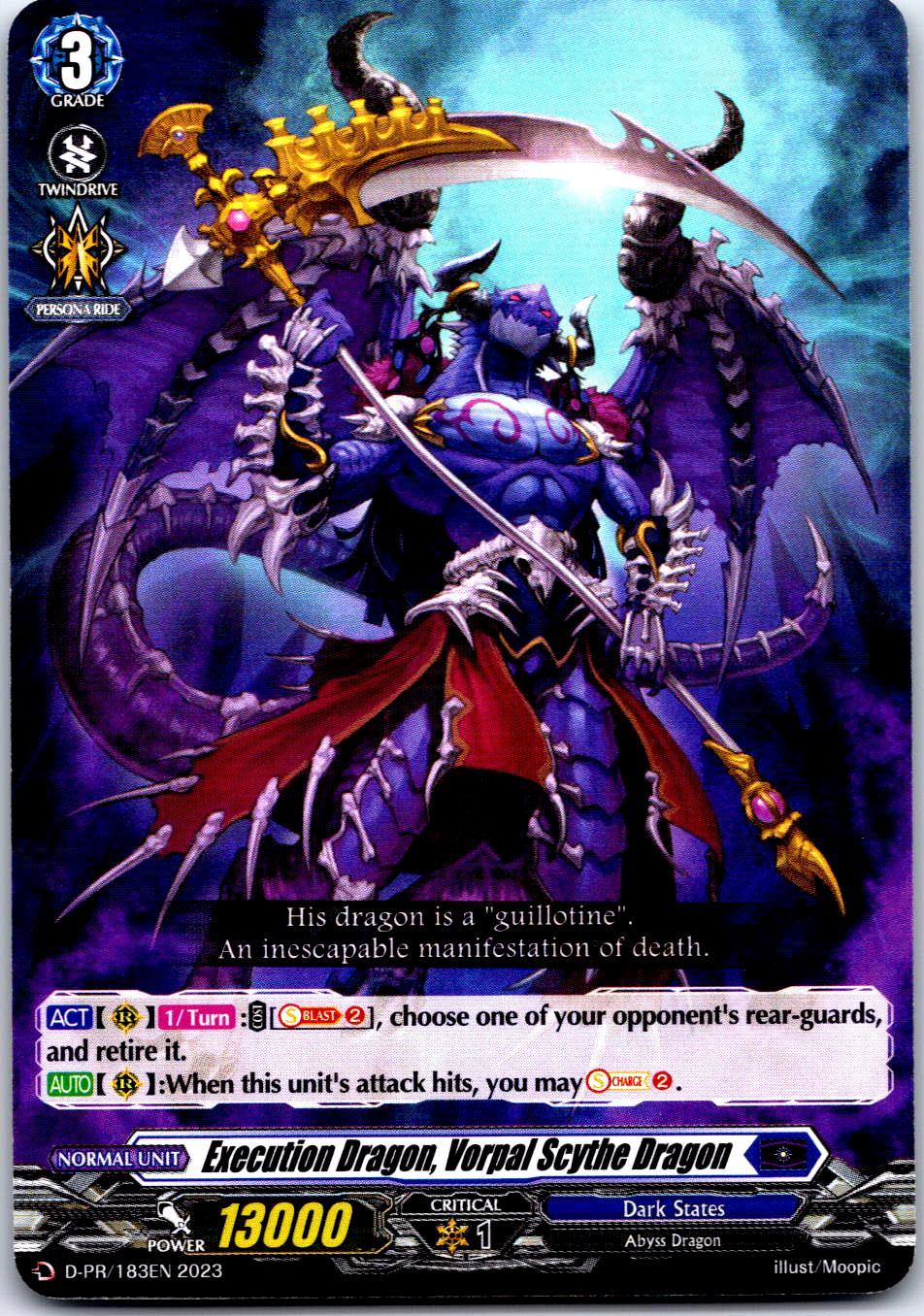 EXECUTION DRAGON, VORPAL SCYTHE DRAGON (183) D-PR/183EN CARDFIGHT!! VANGUARD MP