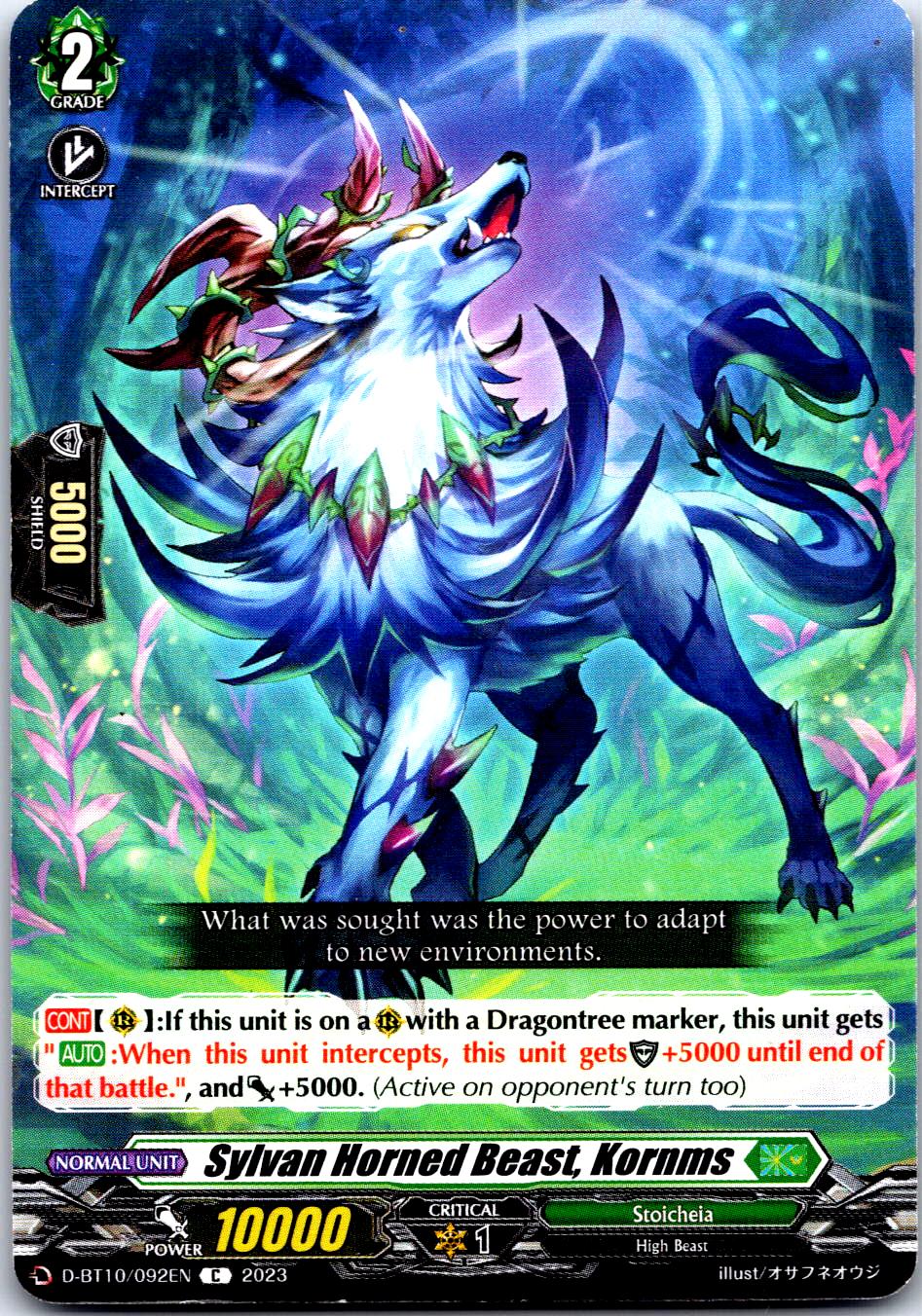 SYLVAN HORNED BEAST, KORNMS D-BT10/092EN C CARDFIGHT!! VANGUARD MP