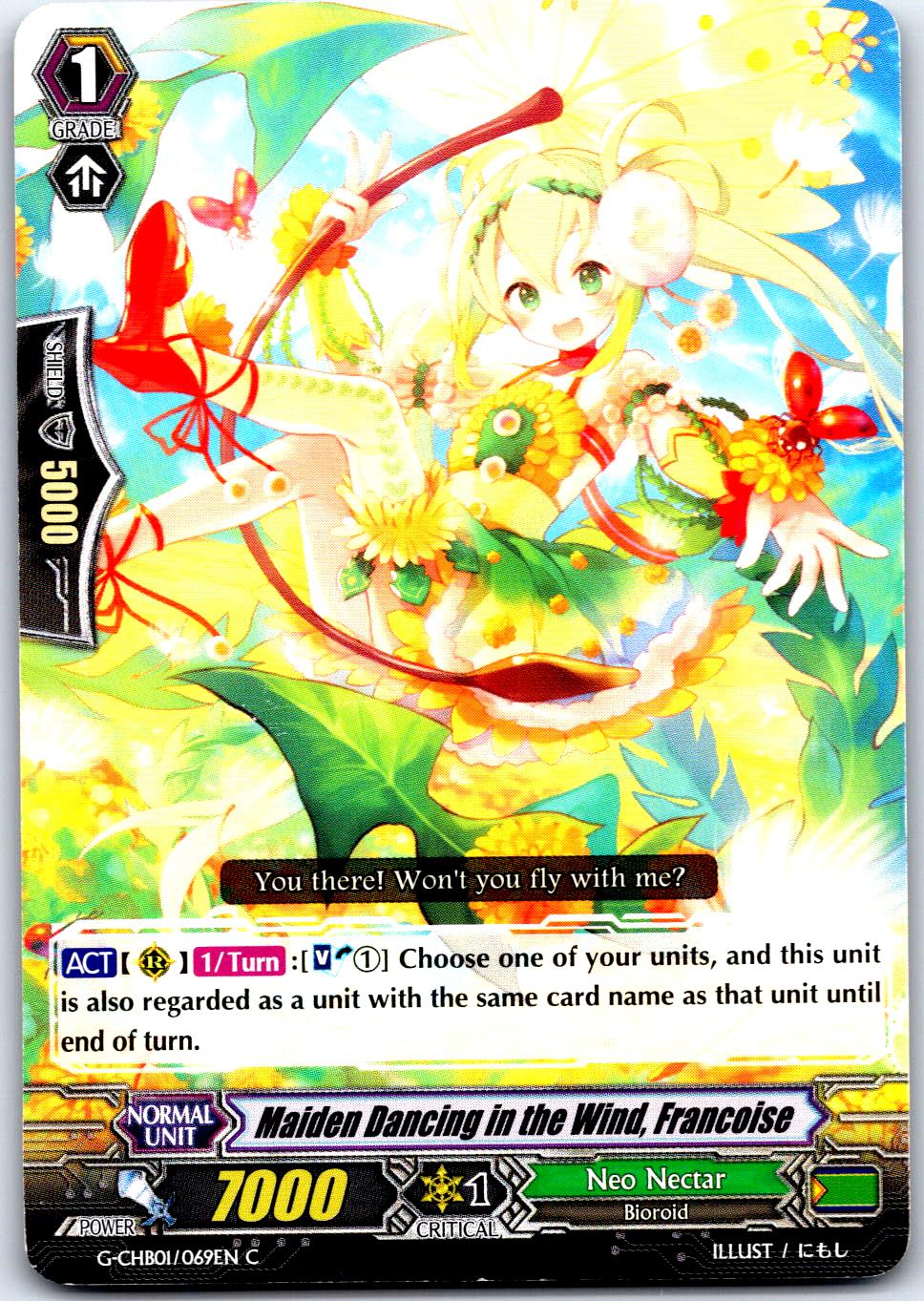 MAIDEN DANCING IN THE WIND, FRANCOISE G-CHB01/069EN C CARDFIGHT!! VANGUARD MP