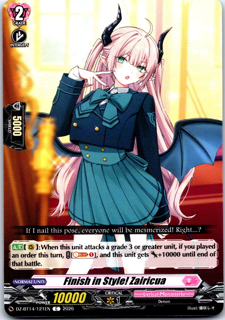 FINISH IN STYLE! ZAIRICUA DZ-BT14/121EN C CARDFIGHT!! VANGUARD MP