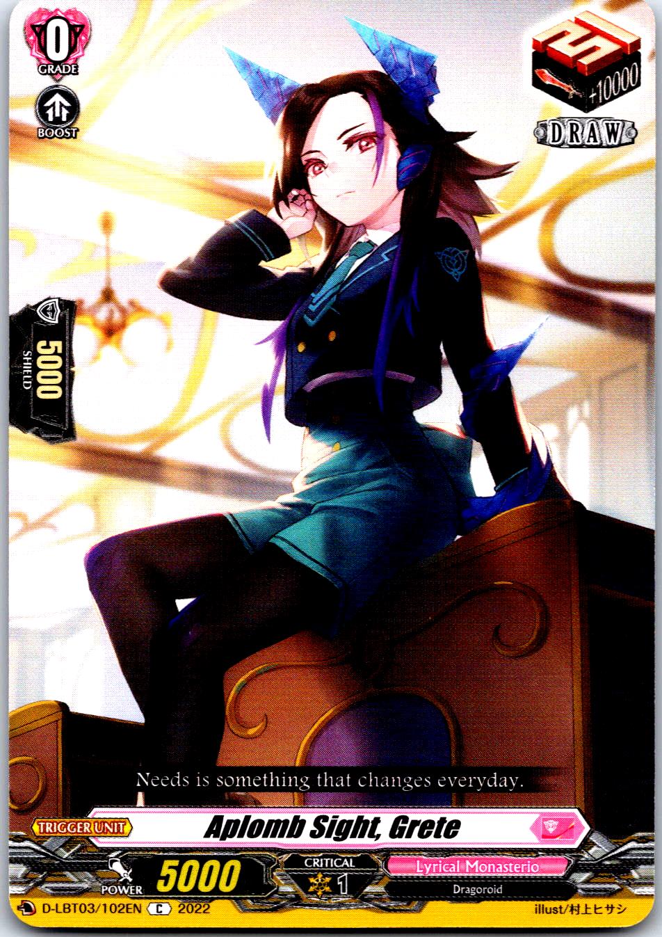 APLOMB SIGHT, GRETE D-LBT03/102EN C CARDFIGHT!! VANGUARD MP