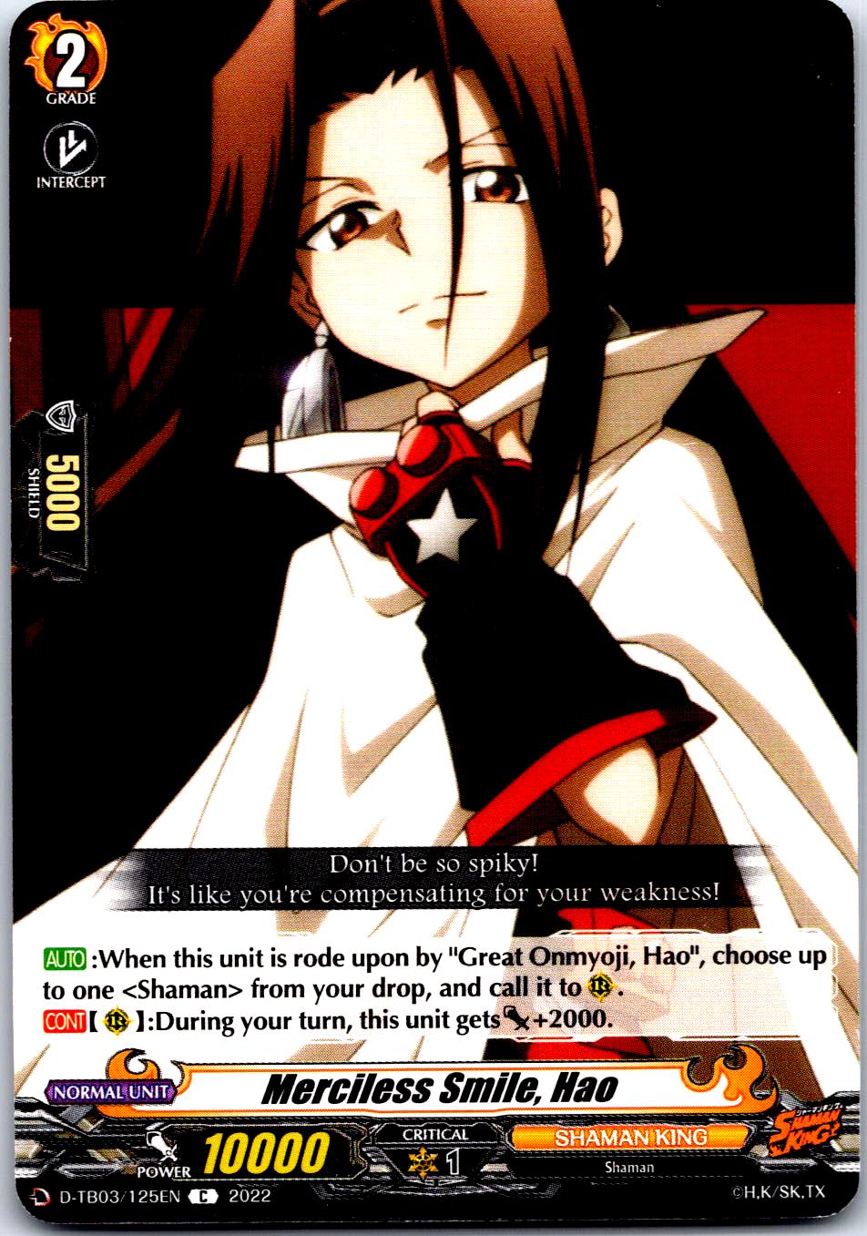 MERCILESS SMILE, HAO D-TB03/125EN C CARDFIGHT!! VANGUARD MP