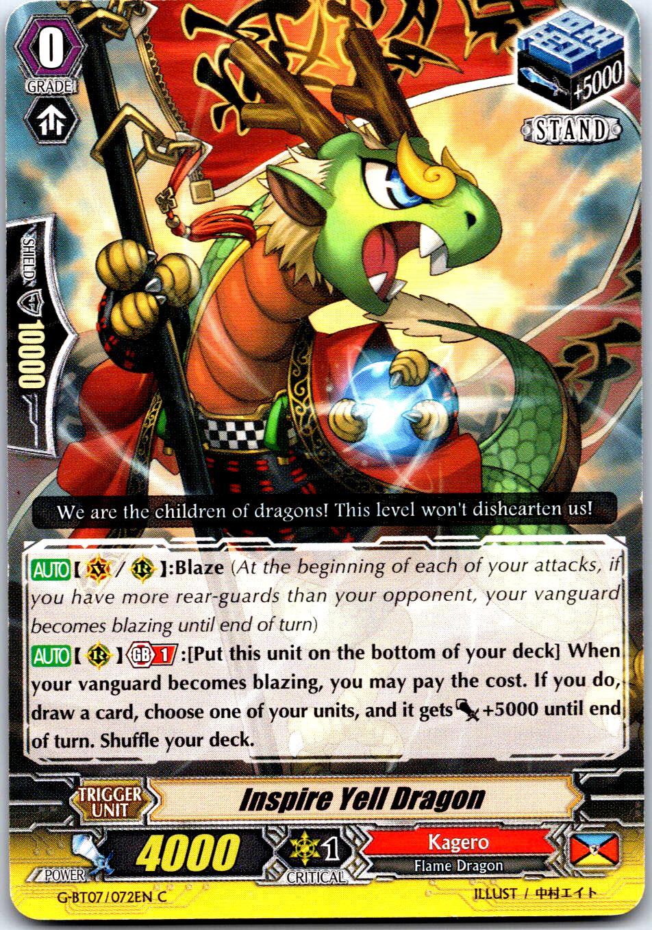 INSPIRE YELL DRAGON G-BT07/072EN C CARDFIGHT!! VANGUARD MP