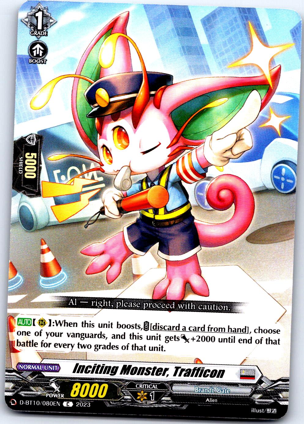 INCITING MONSTER, TRAFFICON D-BT10/080EN C CARDFIGHT!! VANGUARD MP