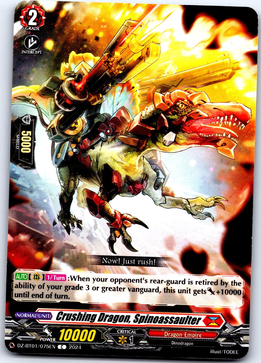 CRUSHING DRAGON, SPINOASSAULTER DZ-BT01/075EN C CARDFIGHT!! VANGUARD MP