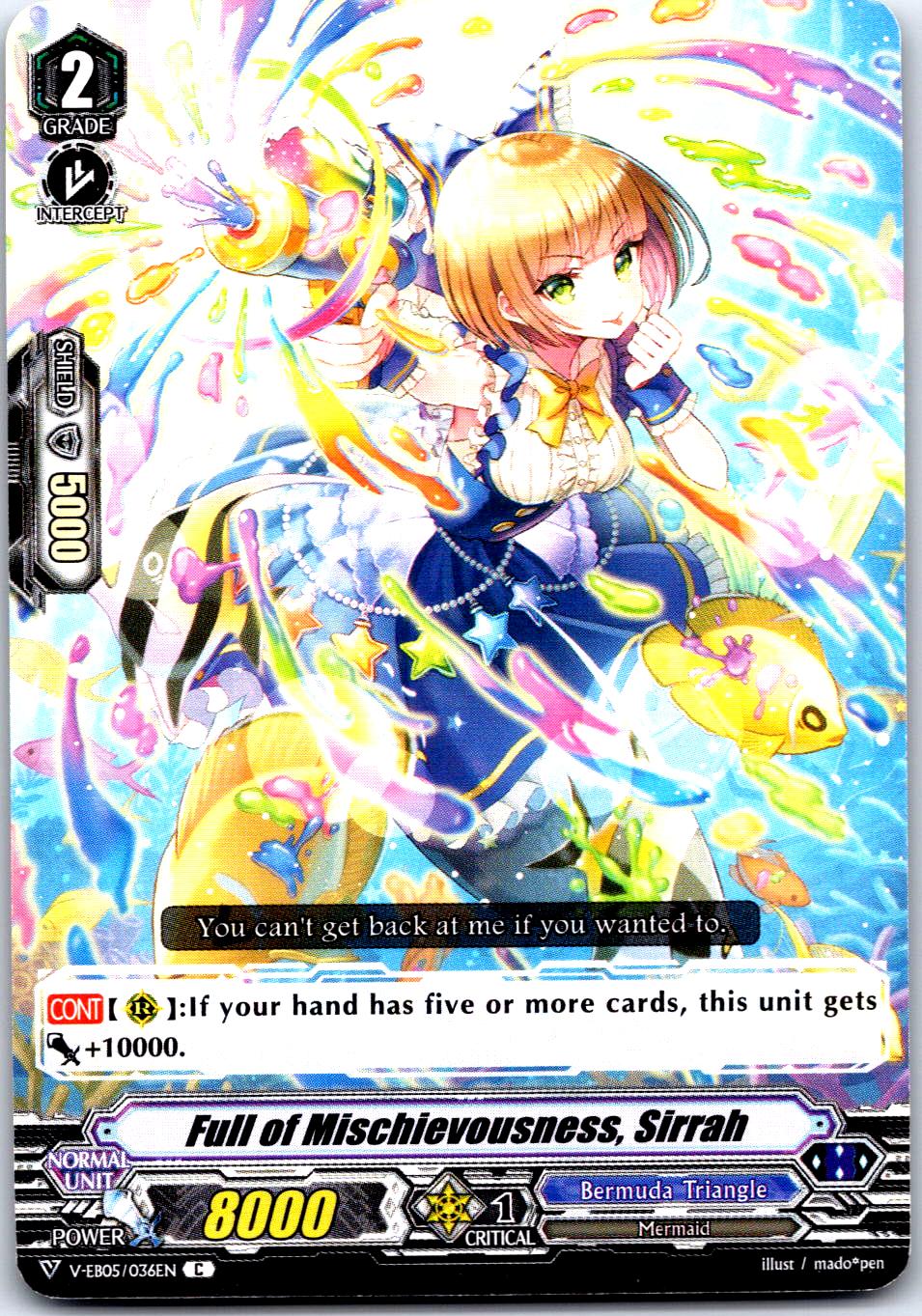 FULL OF MISCHIEVOUSNESS, SIRRAH V-EB05/036EN C CARDFIGHT!! VANGUARD MP