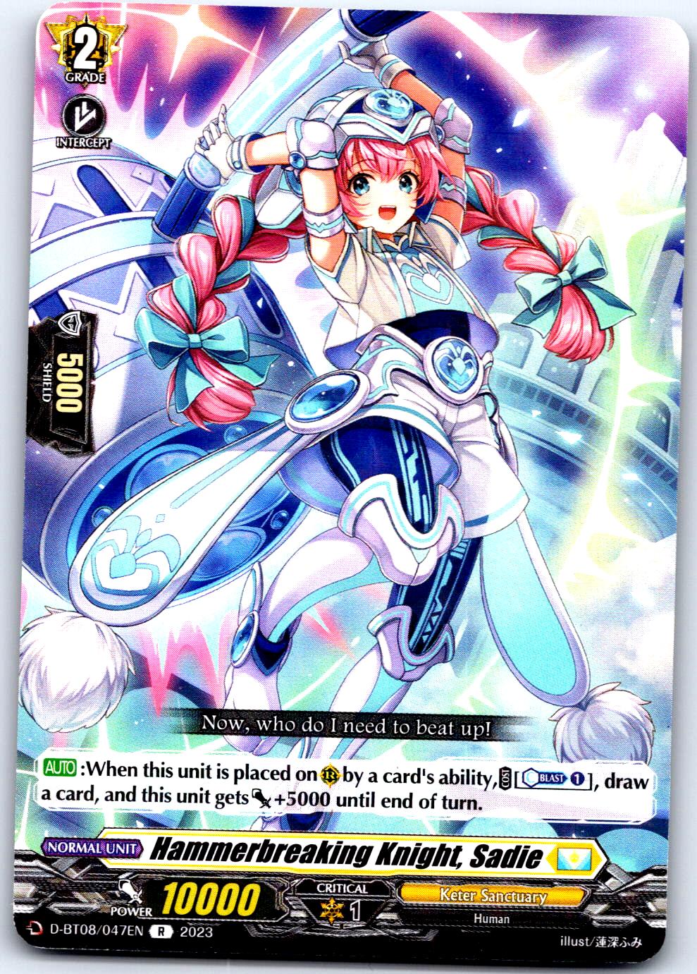 HAMMERBREAKING KNIGHT, SADIE D-BT08/047EN R CARDFIGHT!! VANGUARD MP