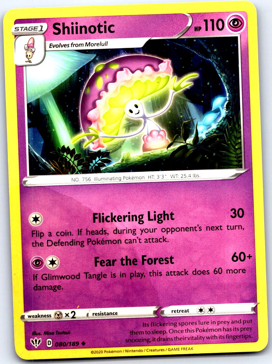 SHIINOTIC 080/189 UC POKEMON MP