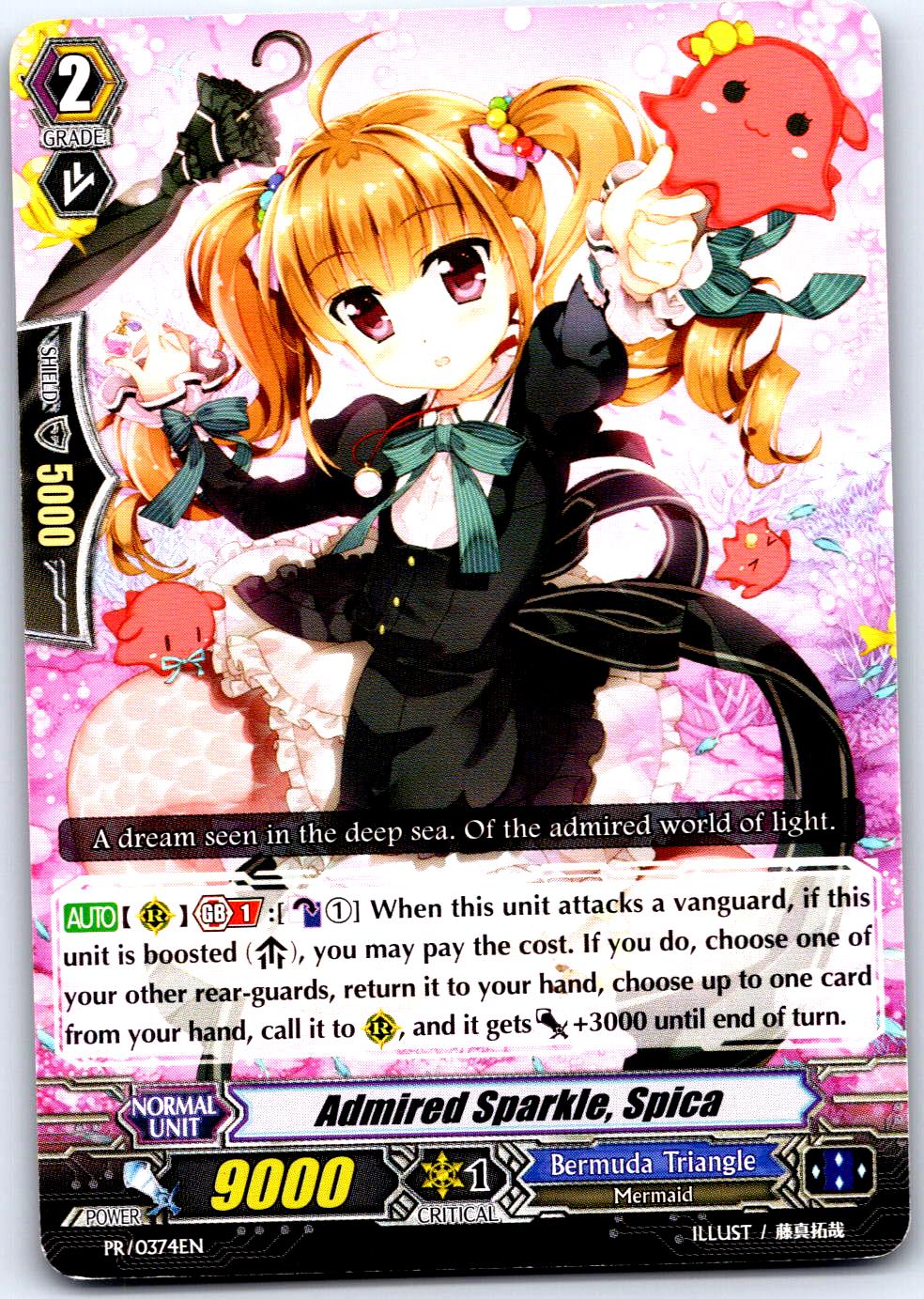ADMIRED SPARKLE, SPICA PR/0374EN P CARDFIGHT!! VANGUARD MP